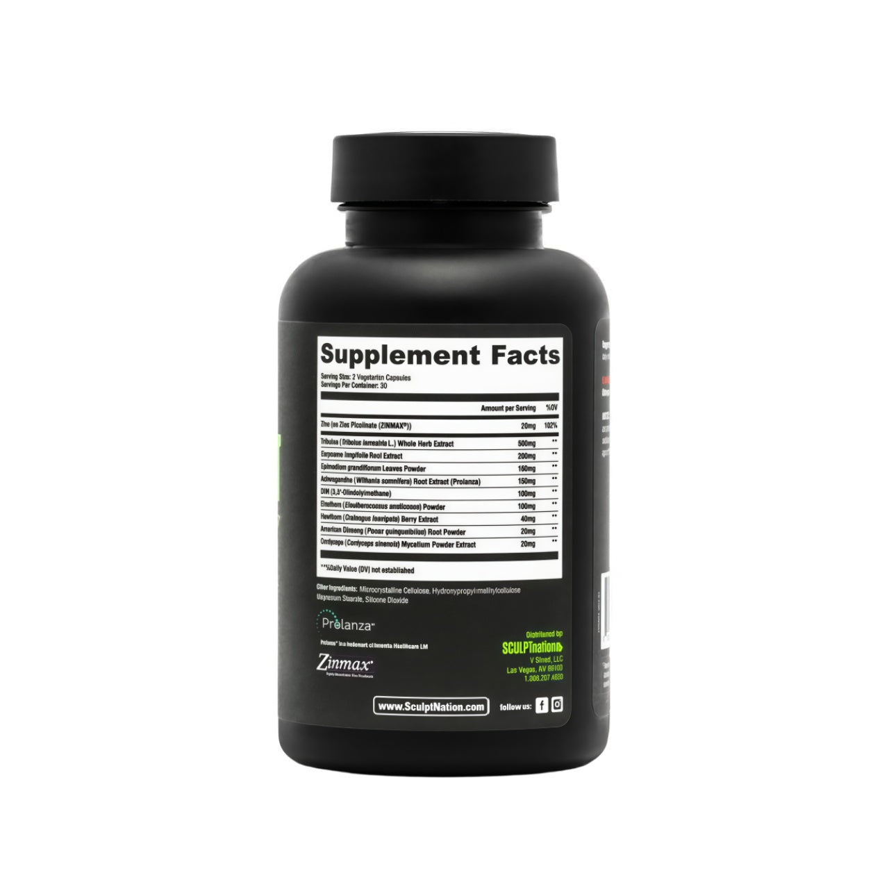 Sculpt Nation by V Shred Test Boost Max - Testosterone Supplement for Men - Tribulus Terrestris for Men - Natural Energy, Stamina, and Strength Booster - 60 Gluten Free Capsules