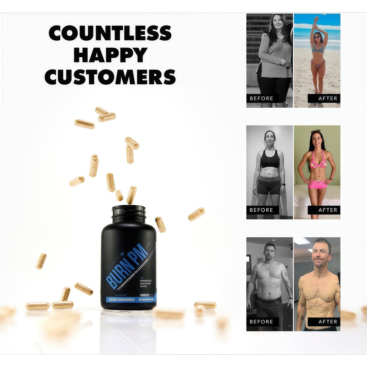 Sculpt Nation by V Shred Burn PM - Night Time Fat Burner - Appetite Suppressant and Weight Loss Support - Raspberry Ketones, Green Coffee Bean Extract, Melatonin - 60 Gluten Free Capsules